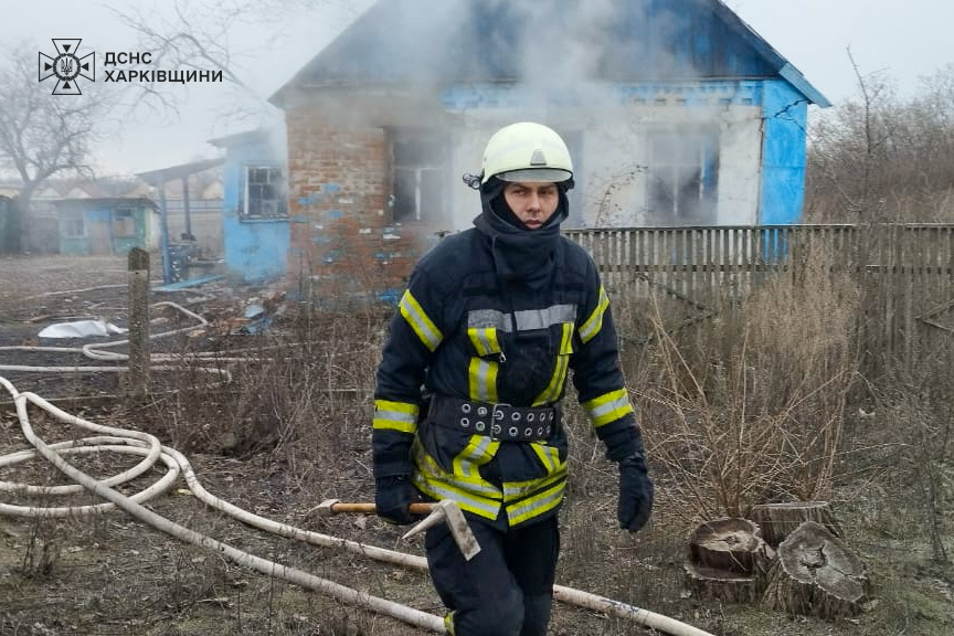 Пожар в Лозовском районе